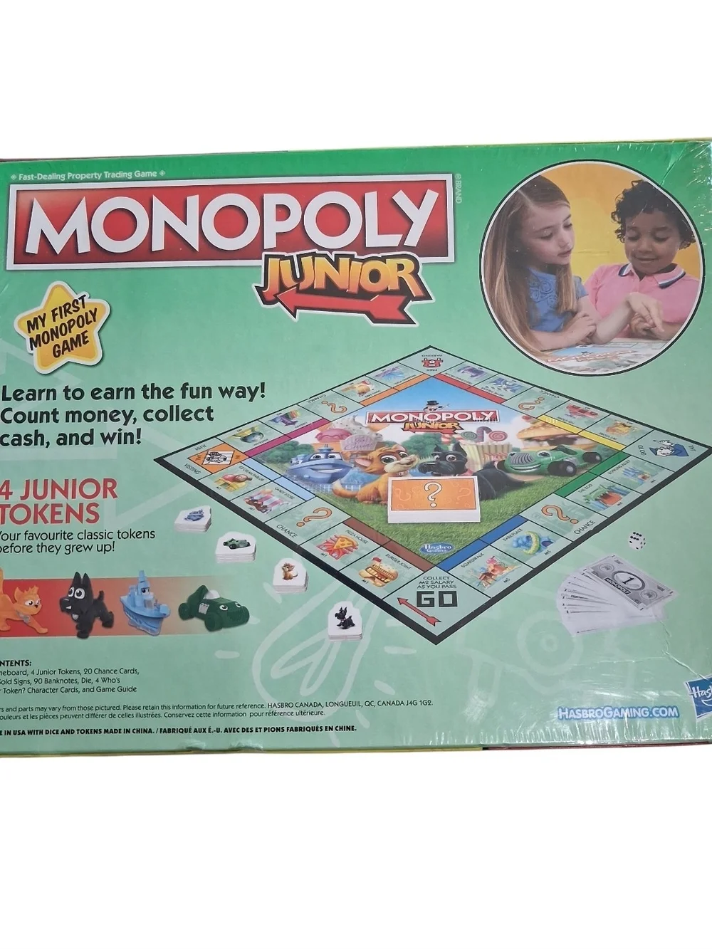Hasbro MONOPOLY Junior Kids Board Game - Colorful